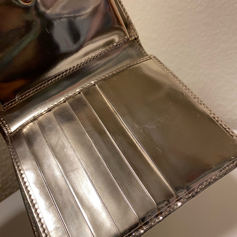 Gucci Beige Monogram Small Fold Wallet with Metallic Trim - Picture 10 of 16